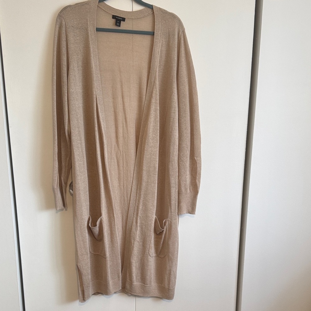 Long linen cardigan